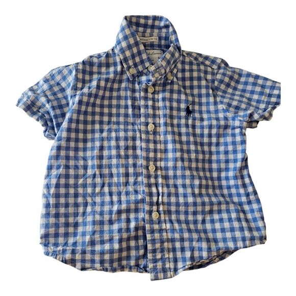 RALPH LAUREN Checkered Button Down Shirt - 18 Months - Picture 1 of 6